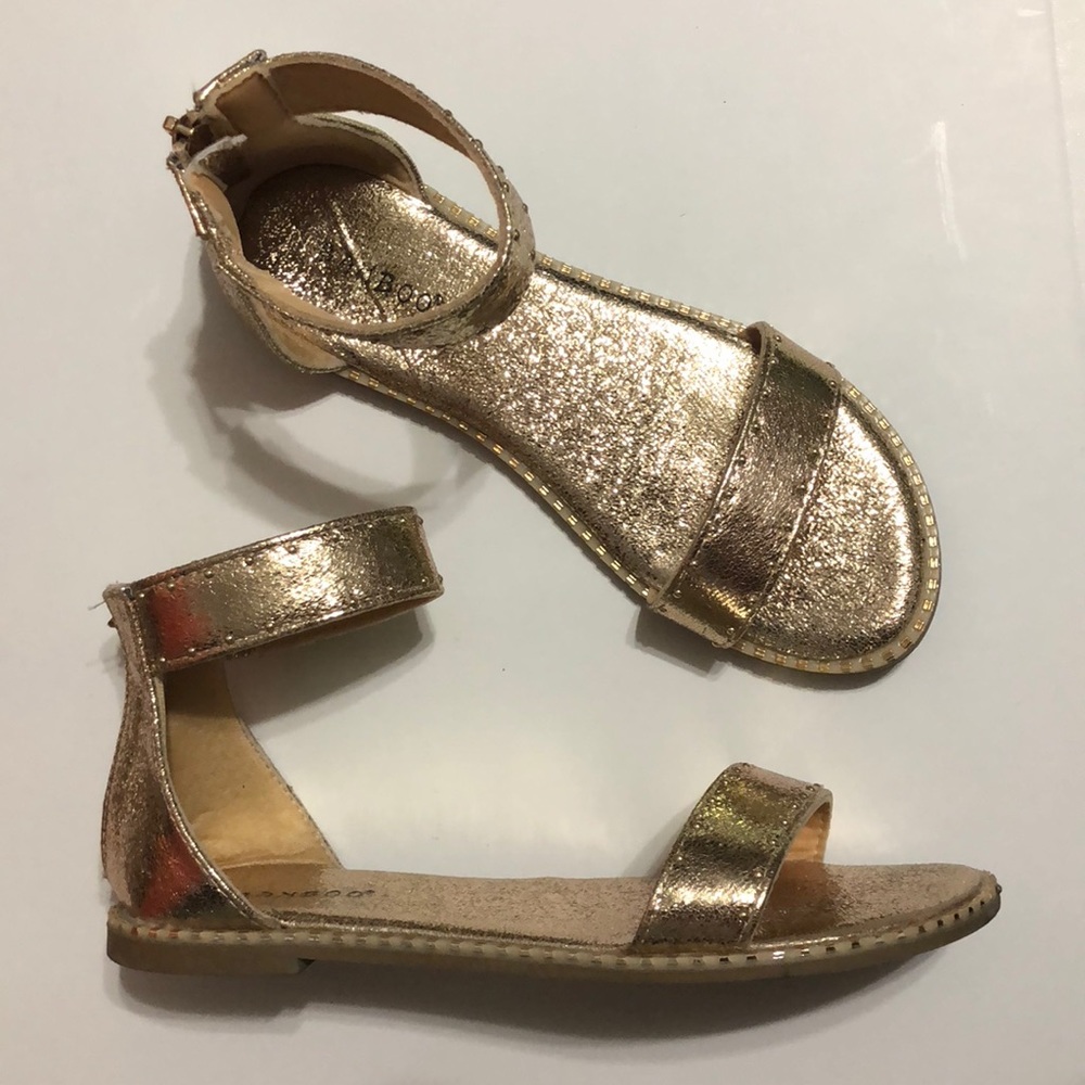 Bamboo gold glitter sandals